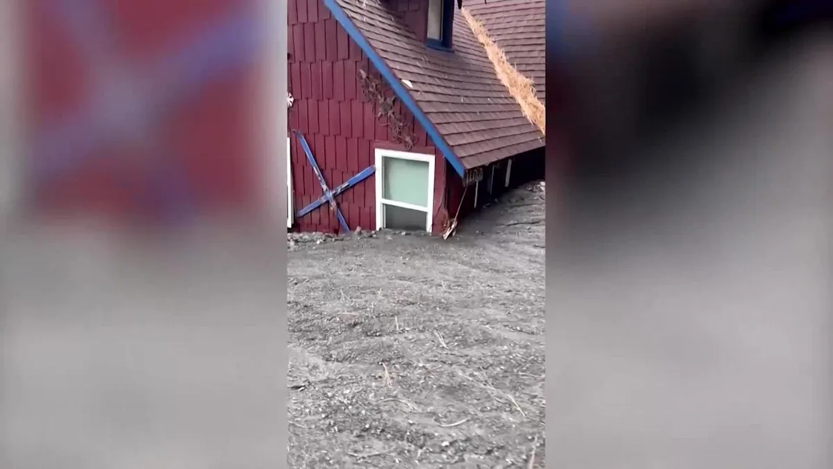 Homes and cars buried after fierce storm hits California