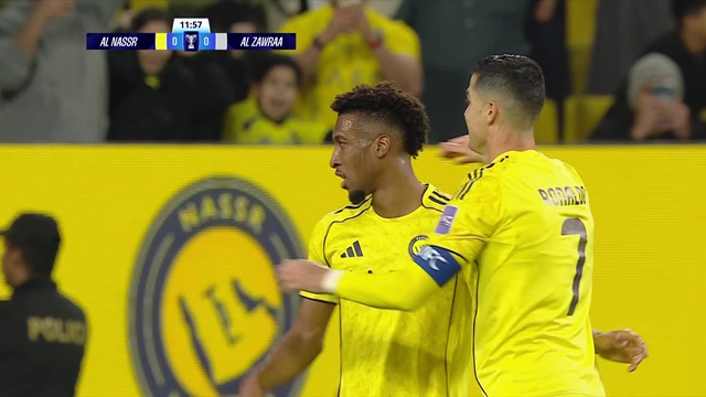 Coman smashes in Al-Nassr's opening goal against Zawra'a