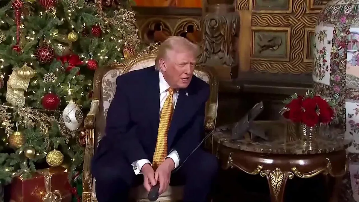 Trump answers kids’ Santa tracker questions on Christmas Eve